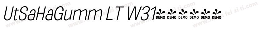 UtSaHaGumm LT W31字体转换